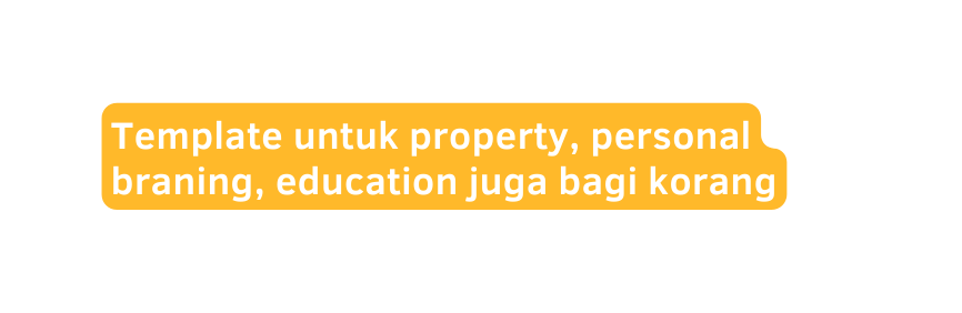 Template untuk property personal braning education juga bagi korang